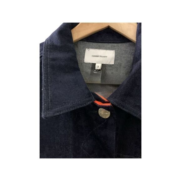 Current/ Elliott Collin Cropped Denim Jean Jacket - Picture 3 of 5